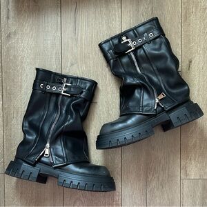 platform fold over boots